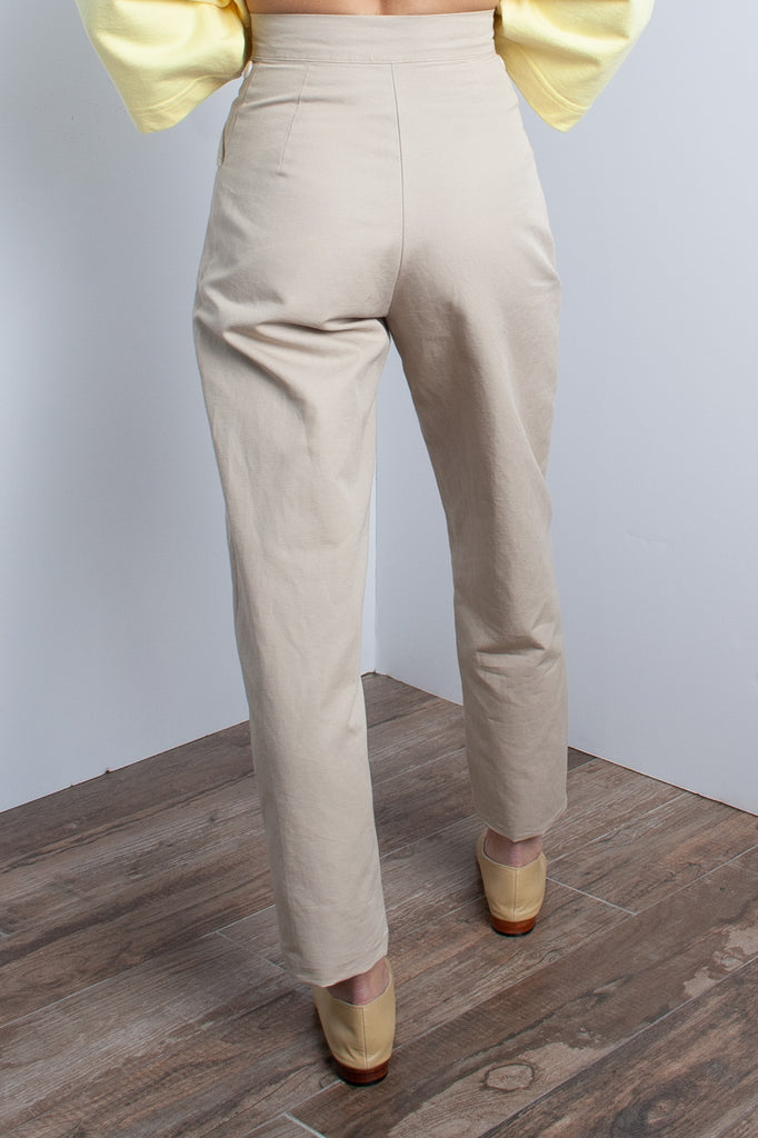 Ilana Kohn Huxie Pant in Oat - (Petite) - available at staturenyc.com