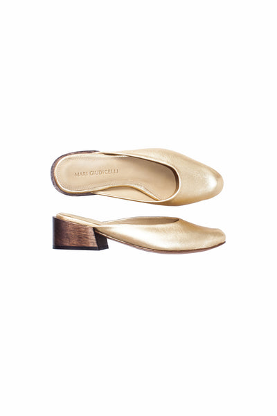 Mari Giudicelli - Leblon Mule in Ouro : Shoes | STATURE