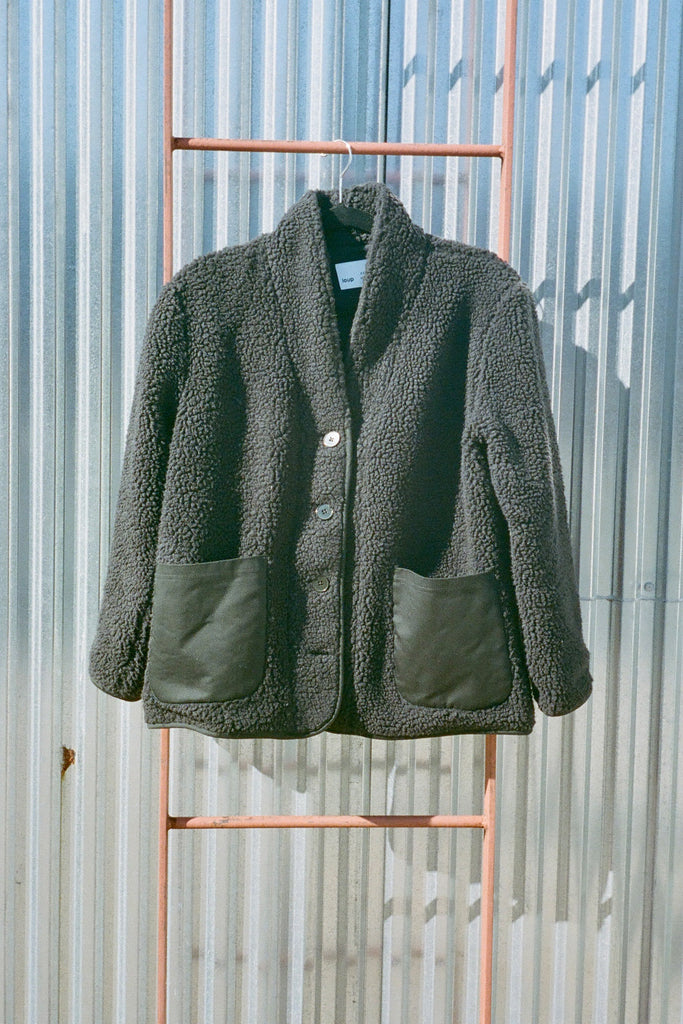 Loup NYC Cotswold Jacket (Petite Exclusive) - Black Faux Shearling at STATURE | staturenyc.com