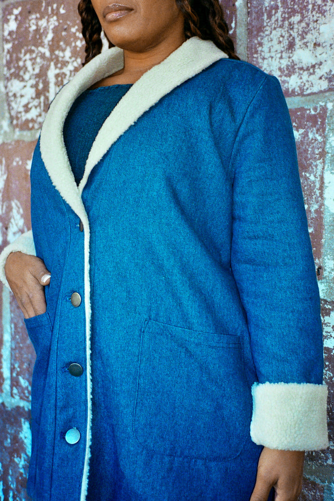 Loup NYC Jones Jacket (Petite Exclusive) - Indigo Denim at STATURE | staturenyc.com