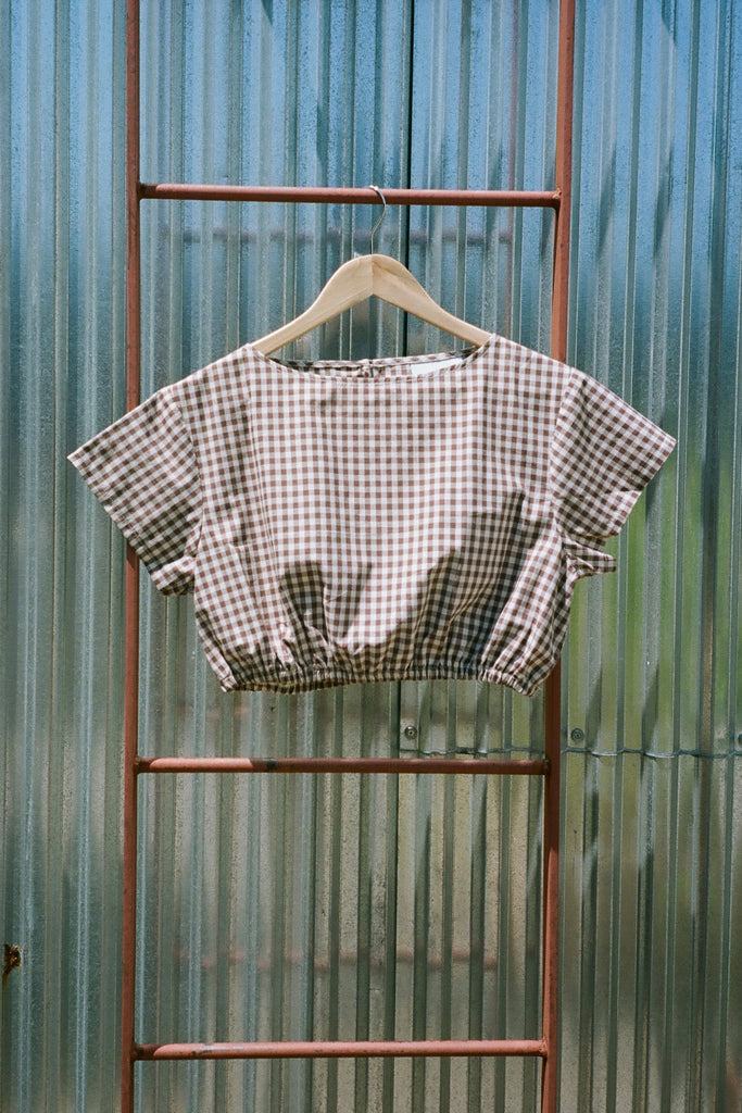 Loup Ivy Top in Gingham | Stature - staturenyc.com