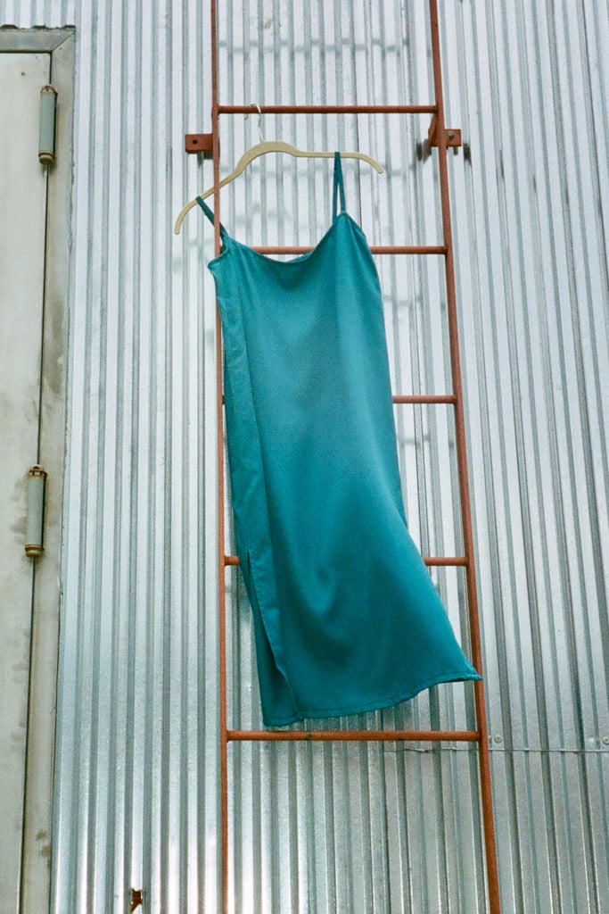 togethersegal - Marie Petite Slip Dress - Moroccan Blue at STATURE | staturenyc.com