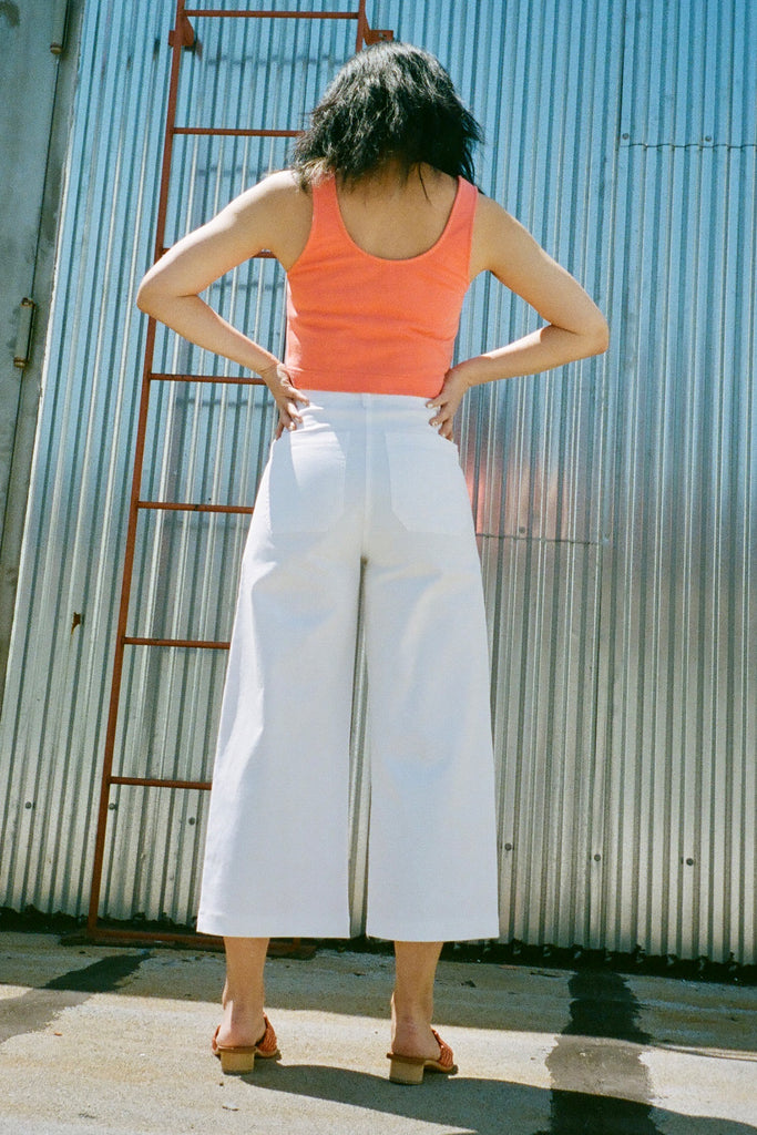 Loup Simone Petite Exclusive Jeans in White at STATURE | staturenyc.com